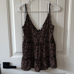 Sienna Sky Black and Pink Floral Camisole